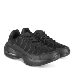 Baskets NOIR Garçon Motif Uni Lacets