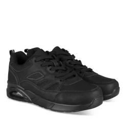 Baskets NOIR Garçon Motif Uni A Enfiler