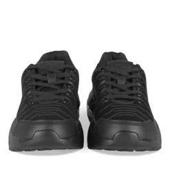 Baskets NOIR Garçon Motif Uni Lacets