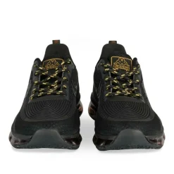 Baskets NOIR Garçon Motif Uni Lacets