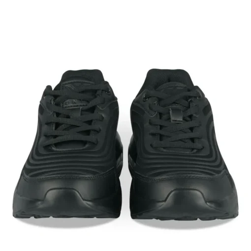Baskets NOIR Garçon Motif Uni A Enfiler