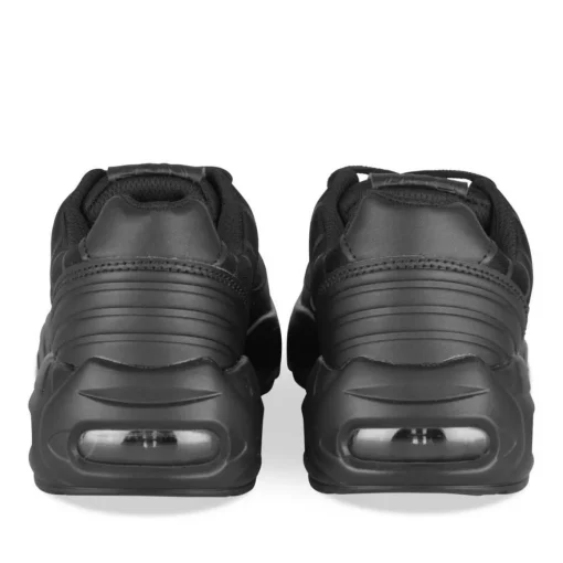 Baskets NOIR Garçon Motif Uni Lacets