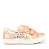 Baskets ROSE Fille Motif Coeurs Scratch
