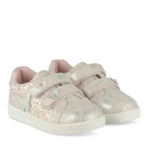 Baskets ROSE Fille Motif Paillettes Scratch