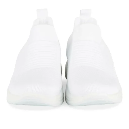 Baskets Running BLANC Femme Motif Uni A Enfiler