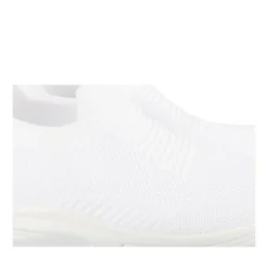 Baskets Running BLANC Femme Motif Uni A Enfiler
