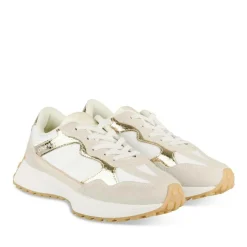 Baskets Running BLANC Fille Motif Uni A Enfiler