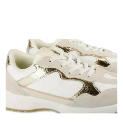 Baskets Running BLANC Fille Motif Uni A Enfiler