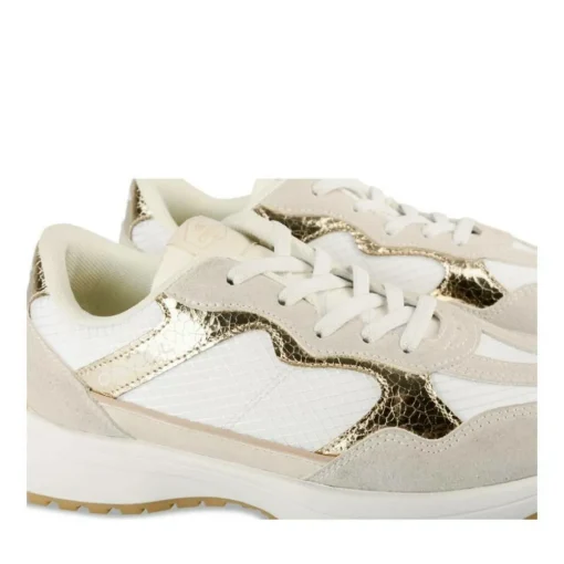 Baskets Running BLANC Fille Motif Uni A Enfiler