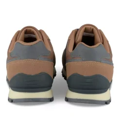 Baskets Running MARRON Homme Motif Uni Lacets
