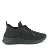 Baskets Running NOIR Femme Motif Uni Lacets