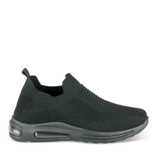 Baskets Running NOIR Femme Motif Uni A Enfiler