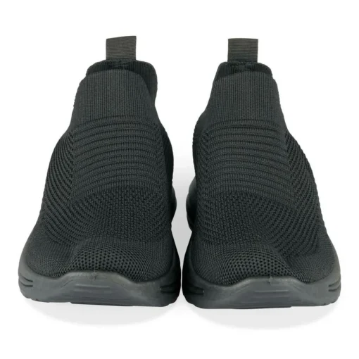 Baskets Running NOIR Femme Motif Uni A Enfiler