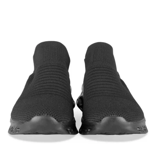 Baskets Running NOIR Femme Motif Uni A Enfiler