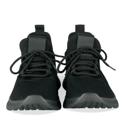Baskets Running NOIR Femme Motif Uni A Enfiler