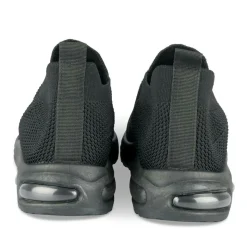 Baskets Running NOIR Femme Motif Uni A Enfiler