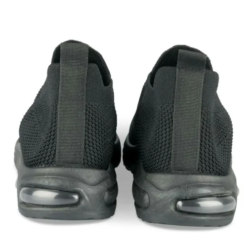 Baskets Running NOIR Femme Motif Uni A Enfiler