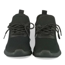 Baskets Running NOIR Femme Motif Uni Lacets
