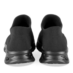Baskets Running NOIR Femme Motif Uni A Enfiler