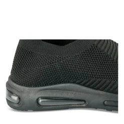 Baskets Running NOIR Femme Motif Uni A Enfiler