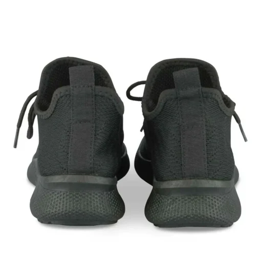 Baskets Running NOIR Femme Motif Uni Lacets