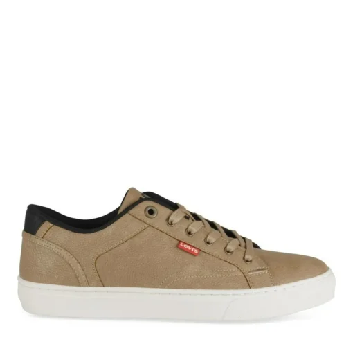 Baskets TAUPE Homme Motif Uni A Enfiler