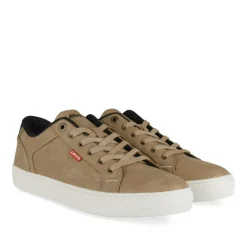 Baskets TAUPE Homme Motif Uni A Enfiler