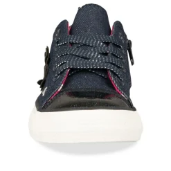 Baskets Toile MARINE Fille Lacets