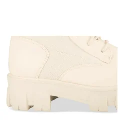 Bottes BEIGE Femme Motif Uni Lacets