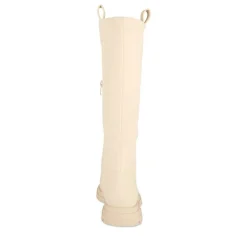 Bottes BEIGE Fille Motif Uni Fermeture éclair