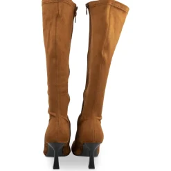 Bottes COGNAC Femme Motif Uni Fermeture éclair