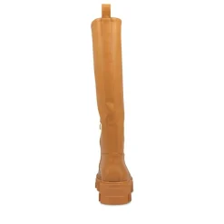 Bottes COGNAC Femme Motif Uni A Enfiler