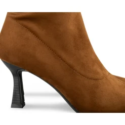 Bottes COGNAC Femme Motif Uni Fermeture éclair