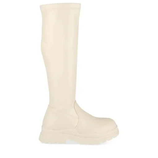 Bottes Cuissarde BEIGE Fille Motif Uni Fermeture éclair