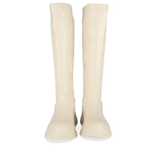 Bottes Cuissarde BEIGE Fille Motif Uni Fermeture éclair