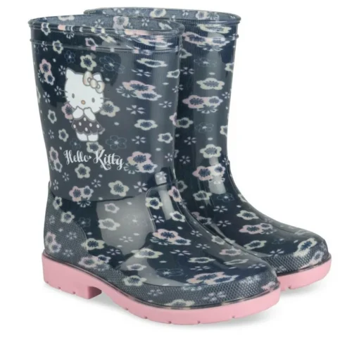 Bottes De Pluie MARINE Fille Motif Uni A Enfiler