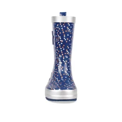 Bottes De Pluie MARINE Fille Motif A Pois A Enfiler