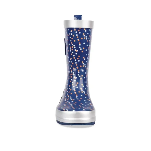 Bottes De Pluie MARINE Fille Motif A Pois A Enfiler