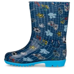 Bottes De Pluie MARINE Garçon A Enfiler