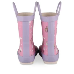 Bottes De Pluie ROSE Fille Motif Animal A Enfiler
