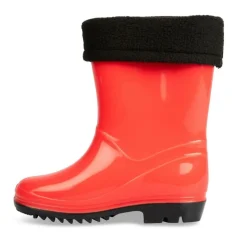Bottes De Pluie ROUGE Garçon Motif Uni A Enfiler