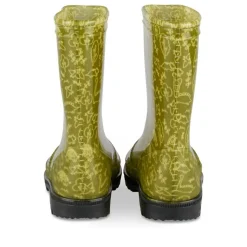 Bottes De Pluie VERT Garçon Motif Dinosaure A Enfiler