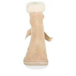 Bottes Fourré BEIGE Fille CUIR Motif Uni A Enfiler