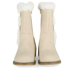 Bottes Fourré BEIGE Fille Motif Coeurs Fermeture éclair