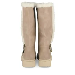 Bottes Fourré BEIGE Fille Motif Uni Fermeture éclair
