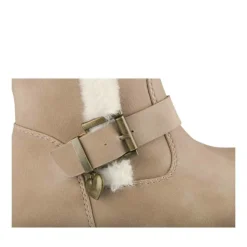 Bottes Fourré BEIGE Fille Motif Uni Fermeture éclair