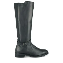 Bottes NOIR Femme CUIR Motif Uni Fermeture éclair