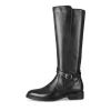 Bottes NOIR Femme CUIR Motif Uni Fermeture éclair