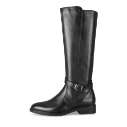 Bottes NOIR Femme CUIR Motif Uni Fermeture éclair