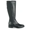 Bottes NOIR Femme CUIR Motif Uni Fermeture éclair